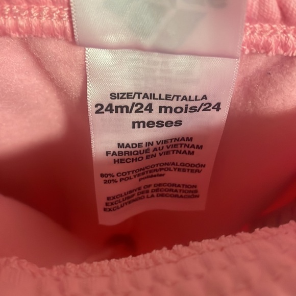 Adidas Pink Polar Fleece Sweatpants White Stripes bottoms NEW Sz 24Mos - Picture 3 of 11